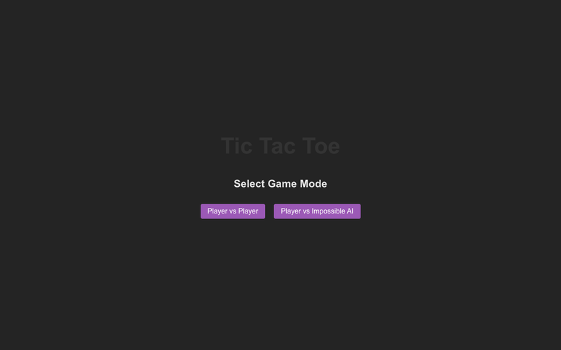 Three Prompts: Impossible Tic Tac Toe