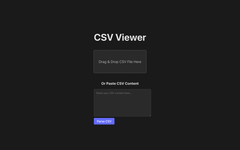 CSV Viewer demonstration